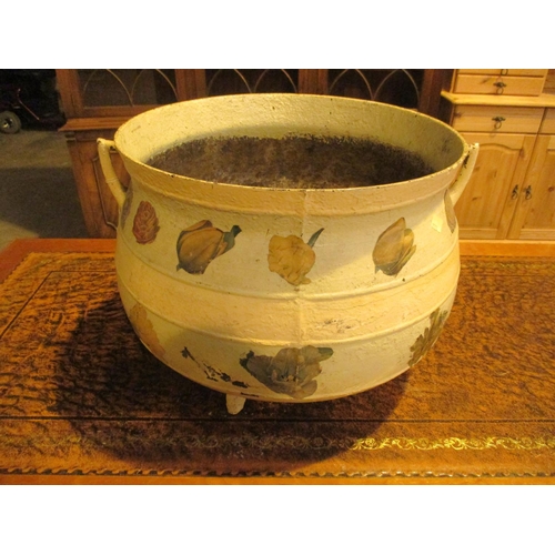 114 - Cast Iron Cauldron, 30cm high, 37cm diameter