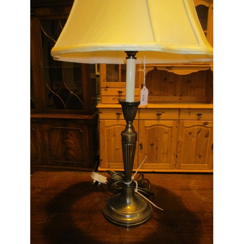 115 - Brass Pillar Table Lamp