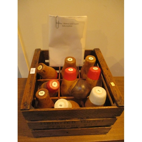 117 - Boxed Set of Wooden Skittles