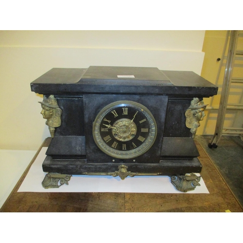 119B - Victorian Slate Mantel Clock