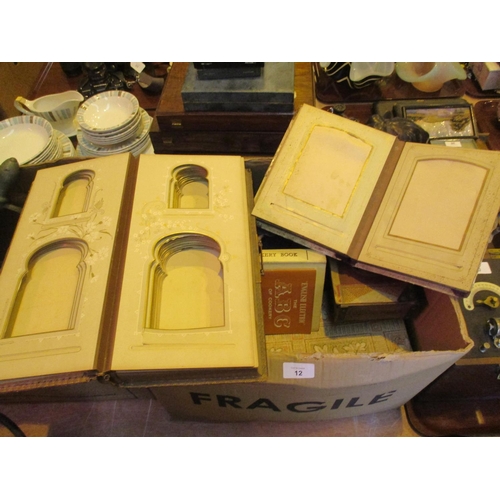 12 - Box with Victorian Photograph Albums etc