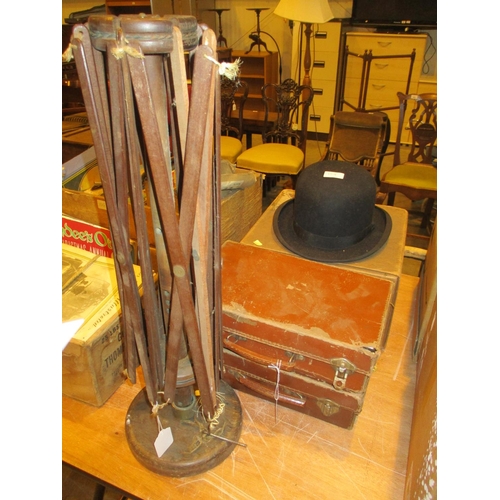 154 - Bowler Hat with Box, 2 Cases and a Wool Winder