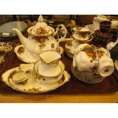 175 - Royal Albert Old Country Roses 23 Piece Tea Set and 2 Small Items