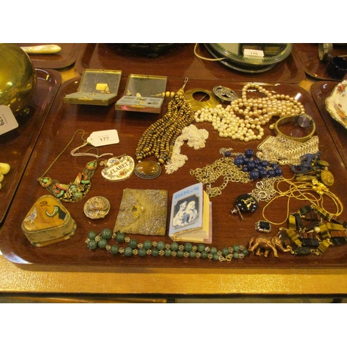 177 - Reticulated Purse, Costume Jewellery etc