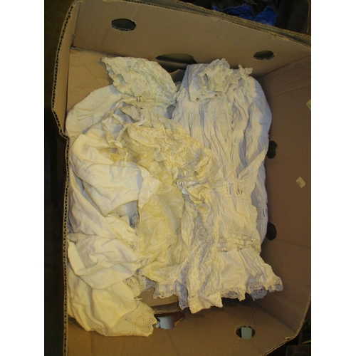 20 - Box of Victorian Baby Clothes etc