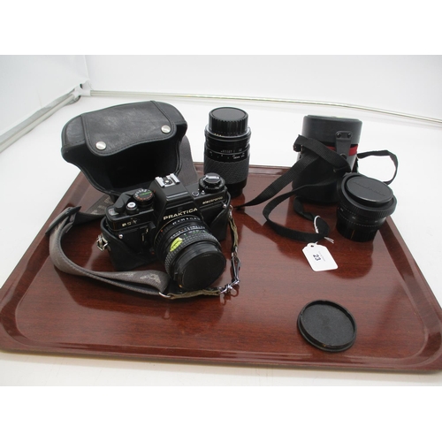 23 - Praktica Camera and 2 Lenses
