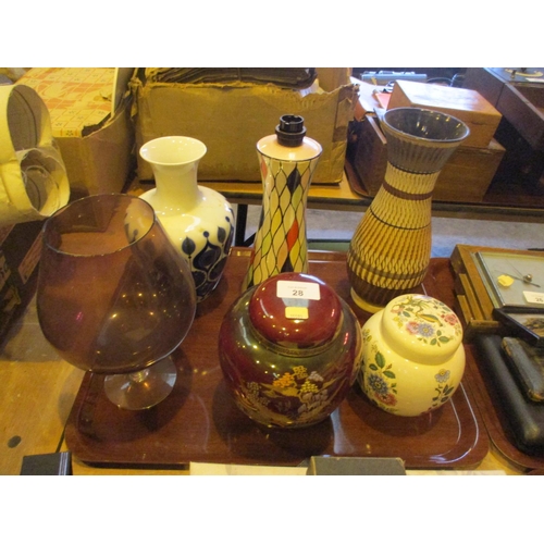 28 - Kaiser Vase, Crown Devon Ginger Jar etc