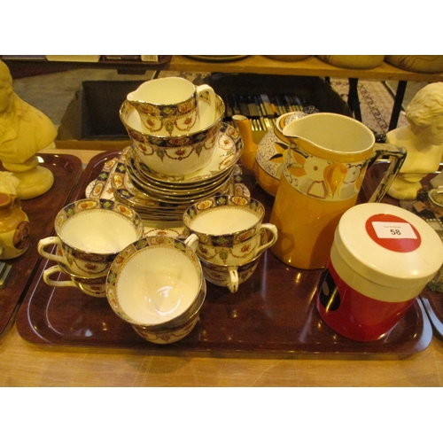 58 - Rosenthal Jar, Art Deco Teapot and Jug and a 21 Piece Tea Set