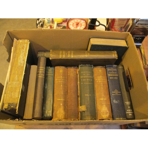 69 - Box of Books including Portrait Gallery of Forfar Notables, History of The Scottish Church, The Scot... 