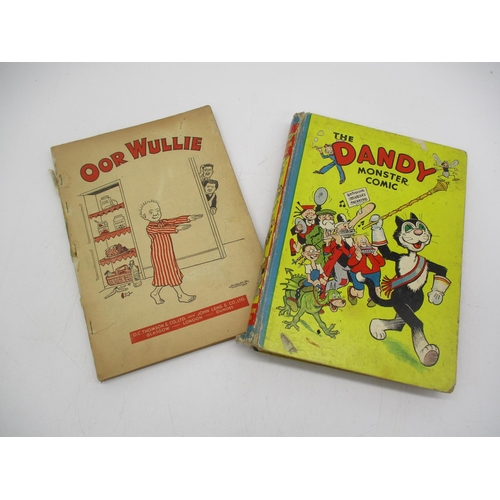 320 - The Dandy Monster Comic 1941, and an Oor Wullie Annual without cover