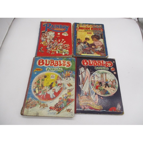 322 - Bubbles Annual 1931 and 1941, The Rainbow Annual 1930 and The Bruin Boys Annual