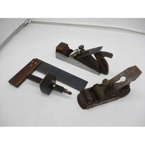 323A - Two Iron Sole Planes, Scribe and Square