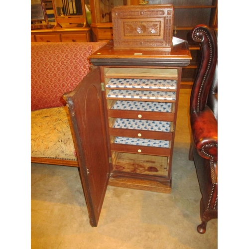 498 - 19th Century Mahogany Music Cabinet, 51cm