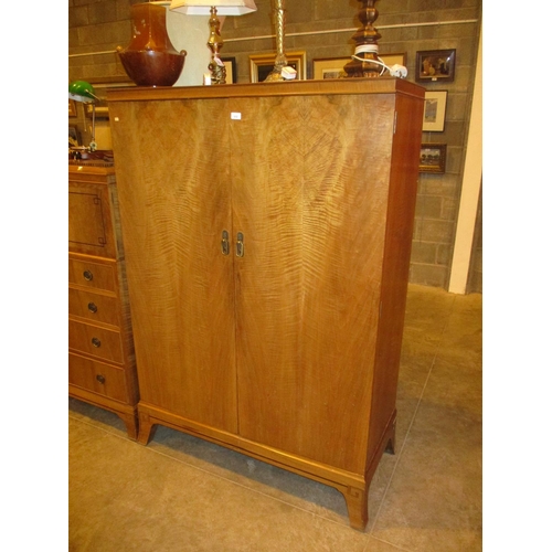 510 - Art Deco Walnut Wardrobe by Archibald Stewart Glasgow, 114cm