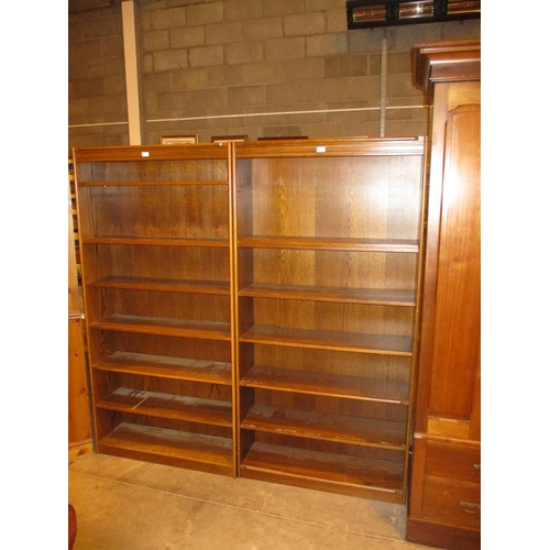 518 - Pair of Tall Modern Oak Bookshelves, each 90cm