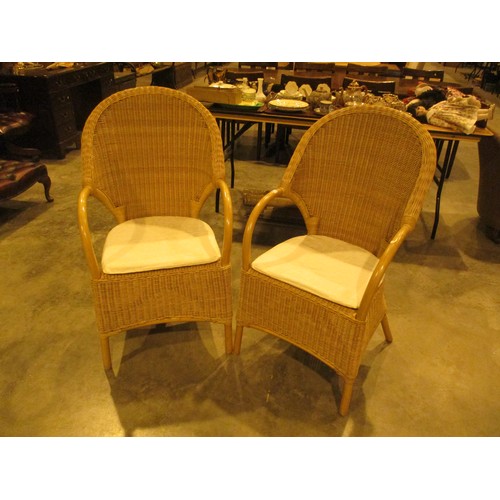 488 - Pair of Wicker Conservatory Chairs