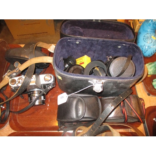 105 - Pentax Sportmatic Camera, 2 Other Cameras, Lenses etc