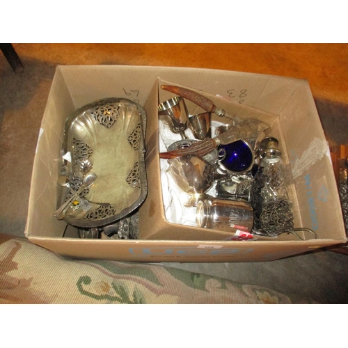 109 - Box of Silver Plated Items