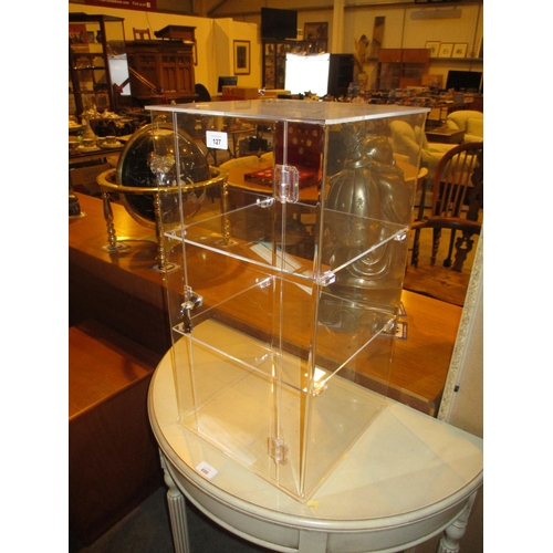 127 - Acrylic Counter Top Display Case with Key