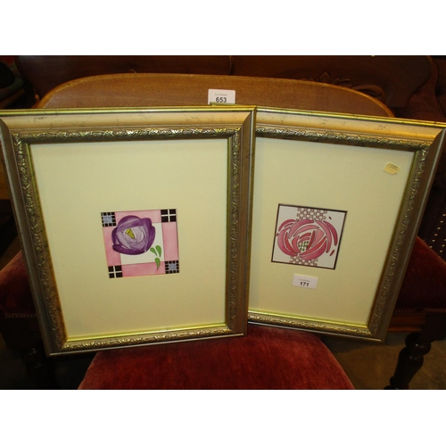 171 - Pair of Charles Rennie Mackintosh Style Watercolours