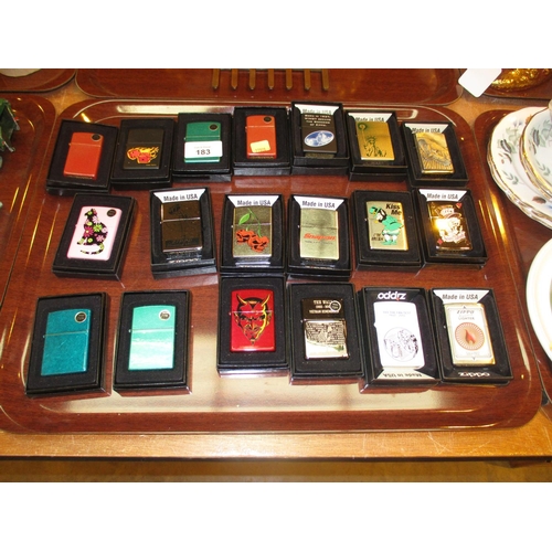 183 - Collection of 19 Zippo Lighters