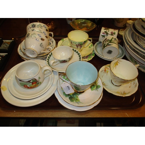 185 - Portmeirion, Radfords and Other Cups and Saucers