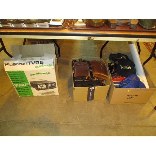 192 - Two Boxes of Cameras, Binoculars, Motoring and Norton Items etc