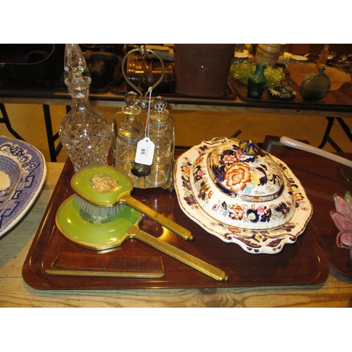 85 - Masons Tureen, Cruet Set, Decanter and Dressing Table Set