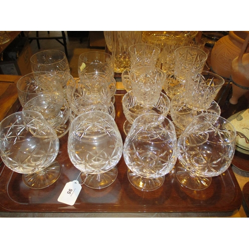 95 - Set of 4 Brandy Goblets, Tumblers, Wine Glasses and Sundae Dishes