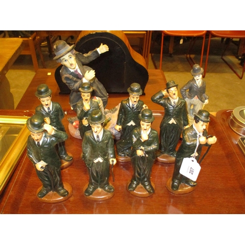 207 - Ten Charlie Chaplin Figures