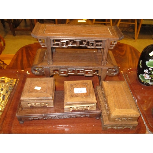 222 - Seven Chinese Wooden Stands