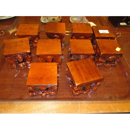 229 - Ten Chinese Carved Wood Stands