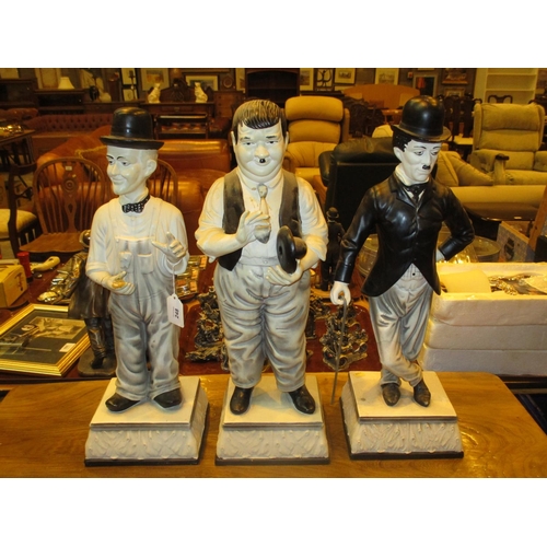 248 - Laurel and Hardy and Charlie Chaplin Figures, 50cm