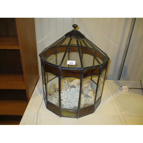 274 - Leaded Glass Terrarium