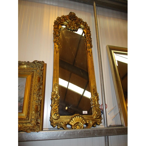 283 - Ornate Gilt Frame Mirror, 125x42cm