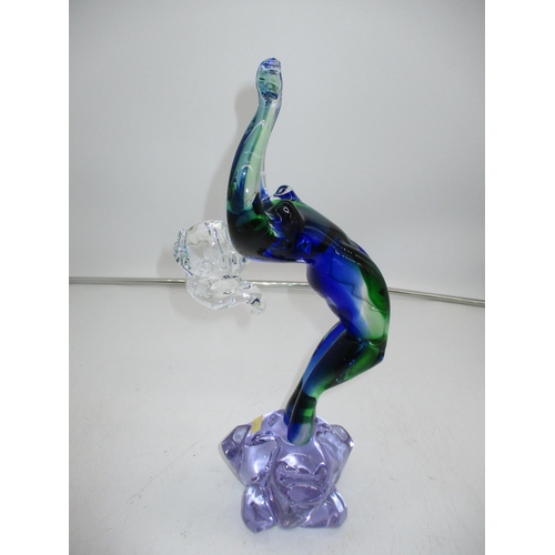 338 - Murano Glass Sculpture of a Woman, 36cm