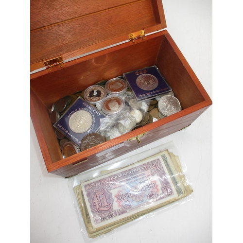 345 - Box of Coins and Bank Notes