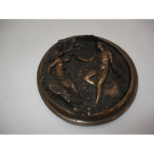 347 - Bronze Effect Classical Style Plaque, 18cm