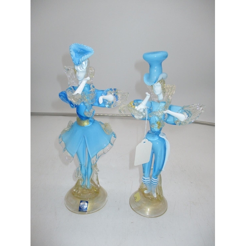 349 - Pair of Murano Glass Figures, 30cm