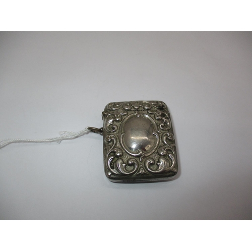 366 - Victorian Silver Plated Vesta Case