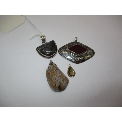 367 - Three Stone Set Pendants and Another