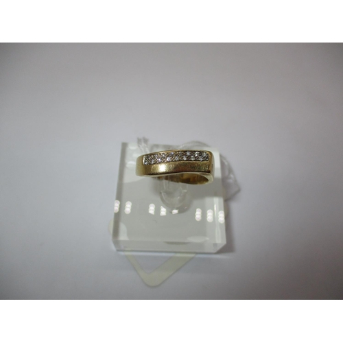 372 - 750 Gold Diamond Set Ring, 6.3g, Size Q