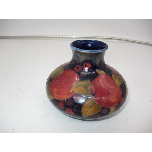 402 - Moorcroft Pottery Pomegranate Pattern Squat Vase, 11cm