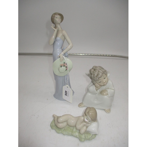 406 - Lladro Figurine, Cherub and Baby