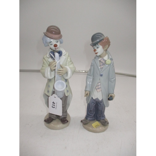 413 - Two Lladro Clowns