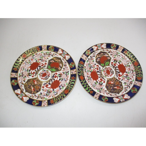 435 - Pair of Crown Derby Cabinet Plates, 22.5cm