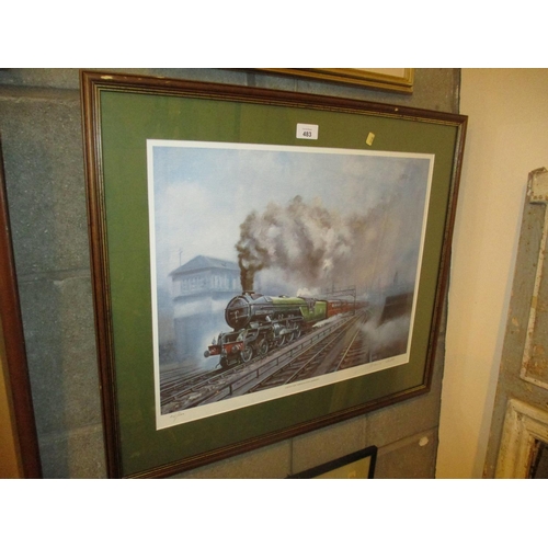 483 - David Wright, Signed Print, Cock O The North Leaving Aberdeen, 114x300