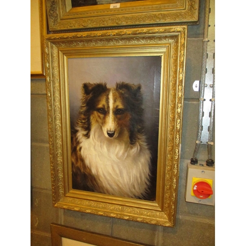 494 - M. Menzies, Oil on Canvas, Portrait of a Dog, 55x36cm