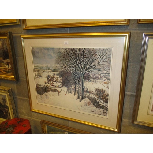 505 - James McIntosh Patrick, Signed Print, Sidlaw Village Winter