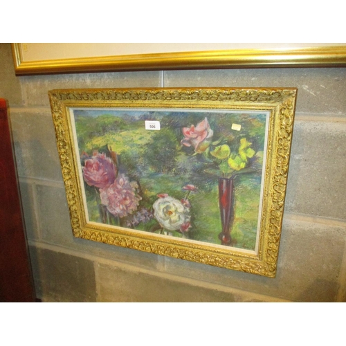 506 - James Reville, RSW, Pastels, Flower Piece with Lustre, 33x48cm